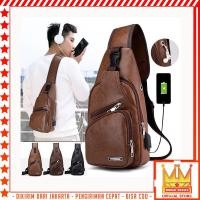 ราคา MMM MENS LEATHER SLING BAG HP BAG/LEATHER USB SLING BAG/SLING BAG (44653116693)