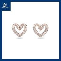 ราคา Swarovski UNA รูปหัวใจหงส์กลาง ต่างหูสําหรับของชําร่วยปาร์ตี้ (29554446024)