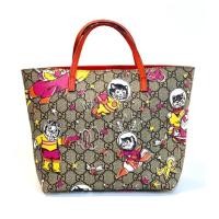 ราคา GUCCI GG Supreme Monogram Space Cats Childrens Tote Orange (รับประกันสินค้าแท้) (23976143594)