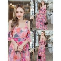 ราคา 4.เดรส ยาวปาดไหล่ งานป้าย sz.S ❤️มือ1❤️ #Lovelady (14577904754)