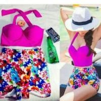 ราคา ชุดว่ายน้ำทูพีชตัวบราสีเฟื้องฟ้าแบบผูกคอสวยมากๆ (65181765)