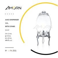 ราคา (AMORN ) JUICE DISPENSER 12L. WITH STAND - โหลแก้ว แฮนด์เมด เนื้อใส ฝาแก้ว มีก๊อกพร้อมขาตั้ง (42000989965)