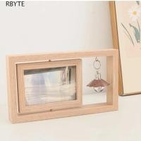ราคา RBYTE กรอบรูปพลิก,กรอบรูปไม้สร้างสรรค์ทรงสี่เหลี่ยม,ตกแต่งบ้านกลวงหมุนตกแต่งกรอบตกแต่งสองด้าน (56704360323)