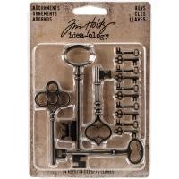 ราคา Tim Holtz Idea-ology Adornment - Silver Keys (Skeleton Keys) (26893044468)