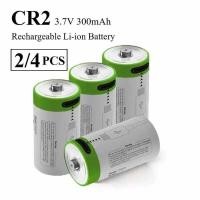 ราคา 2/4 ชิ้น แบตเตอรี่ลิเธียมไอออนแบบชาร์จใหม่ 3.7V CR2 300mAh สำหรับกล้องดิจิตอล GPS อุปกรณ์รักษาความปลอดภัยทางการแพทย์ (29539584060)