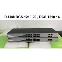 ราคา (มีส่งด่วน) D-Link DGS-1210 16-port 10/100/1000 Managed Switch + 4-Port Shared Mini-GBIC, Web Smart สินค้ามือสอง (57201866632)