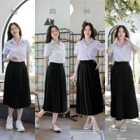 ราคา กระโปรงพลีทยาว32สีดำ (25577118628)