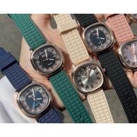 ราคา นาฬิกาสไตล์ปาเต๊ะ เรือนเหลี่ยมขอบพิ้งโกล กันน้ำได้มีประกัน พร้อมส่งจากไทยgenevaแท้100% (19017137734)