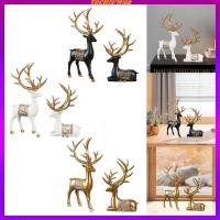 ราคา [ทาจิอูวา2] ชุดประติมากรรมกวางเรนเดียร์ 2 ชิ้นในเรซิ่นคอลเลกชันตุ๊กตากวางตุ๊กตาสัตว์สําหรับตู้โต๊ะแต่งงานพิธีขึ้นบ้านใหม่ (49552876382)
