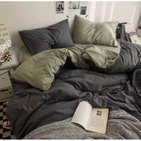 ราคา ชุดผ้าปูที่นอนครบชุด6ชิ้นสีพื้นทูโทน ราคานี้พร้อมผ้านวม (15197922440)