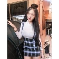 ราคา เซต 2 ชิ้น เสื้อแขนยาว+กระโปรงเอี๊ยม (1769566183)