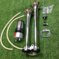 ราคา แตร แตรลม แตรลมไฟฟ้า 2 ปากสีชุป vintage classic 12V เสียงเพราะ (4957687448)