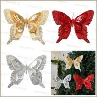 ราคา ใหม่ ʚɞ ผีเสื้อชิมเมอร์ต้นคริสต์มาสสําเนียงพลาสติกเลื่อมเทศกาลแขวนตกแต่ง (58150958439)