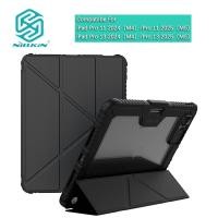 ราคา Nillkin สําหรับ iPad Pro 11 13 M4 M5 2024 2025 กันชน Multi-angle พับ PU หนังสมาร์ทฝาครอบกล้องป้องกันเลนส์สไลด์กรณีปลอกเชลล์พร้อมผู้ถือปากกา (43476815326)