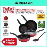 ราคา Tefal So Red ชุดเครื่องครัว Non Stick 5 ชิ้น - C572S5 กระทะกระทะพร้อมฝาปิด Kuali Masak (23568821885)
