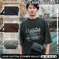 ราคา หลุยส์ วิตตอง Louis Vuitton Steamer Wearable Wallet LV Men's กระเป๋าสะพายข้าง M81783 (26077062901)