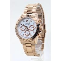 ราคา CONAVIN นาฬิกาข้อมือผู้ชาย เรือนและสายสแตนเลสสติลเคลือบPinkGold 2ไมครอน กันน้ำ ระบบ Quartz หน้าปัดคลาสสิค (7449018309)
