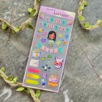 ราคา watercolor sticker : happy birthday (12420706669)