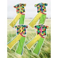 ราคา #เซตแหยมเด็กราคาถูกพร้อมลุย พร้อมฮา กับชุดแหยม สีสันจี๊ดจ๊าดไม่มีนี่ถือว่าตกเทรนด์นะจ๊ะแหยมลายตาราง ขาม้า (คละสีนะคะ) (28724866978)