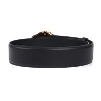 ราคา Versace JEANS COUTURE VERSACE เข ็ มขัดสุภาพสตรีเข ็ มขัดหนังสีดํา Medusa Distressed แผ ่ นหัวเข ็ (24932253290)