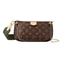 ราคา Louis Vuitton Women's Brown Monogram Coated Canvas กระเป๋าสะพายไหล่ (26159195307)