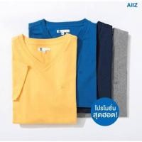 ราคา เสื้อยืดคอวี AIIZ ของแท้ จากShop (sizeM) (6655933647)