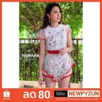 ราคา ไซส์Mจั้มสูทขาสั้นงานปักงานป้ายNOKARA (1987756882)