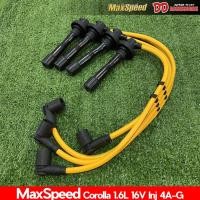 ราคา สายหัวเทียน สายหัวเทียนแต่ง สายหัวเทียนตรงรุ่น Toyota Corolla เครื่อง 4A-G MAXSPEED สีเหลือง (6721367787)