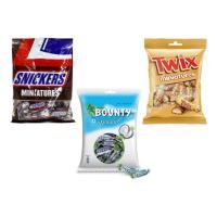 ราคา Chocolate Miniatures (bounty / twix / snickers) ช็อกโกแลตตัวดังจากเนเธอร์แลนด์ มีประมาณ 14 ชิ้น นํ้าหนัก 150 กรัม (27468402881)