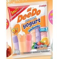 ราคา ดีโด้(Deedo)หลอด แฟนซี, ผลไม้รวม, ดีโด้ โยเกิร์ต (12+1ชิ้น คละสี) (22482776102)