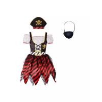 ราคา Pirates of the Caribbean Captain Jack Children s Costume Halloween Cosplay Camouflage Dress Suit (53653376755)
