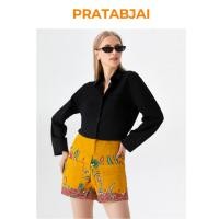 ราคา ประทับใจปาเต๊ะ [แบรนด์ไทย] กางเกงผู้หญิง กางเกงขาสั้น ผ้าไทย ลายปาเต๊ะ (034) (28063397392)