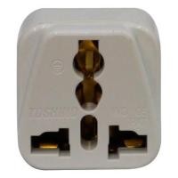 ราคา อุปกรณ์ ปลั๊กแปลง 3 ขา กลม-แบน TOSHINO PS-18B ใช้สำหรับแปลงขาปลั๊กต่างๆ (9616596874)