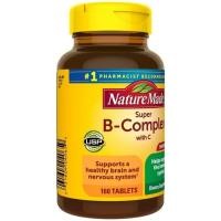 ราคา วิตามินบีรวม Nature Made Super B Complex with Vitamin C and Folic Acid Tablets, Dietary Supplement, 160 Count (25156058918)