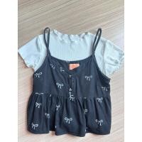 ราคา เสื้อแฟชั่นผู้หญิงเสื้อเอี่ยมแยก2ชิ้นเสื้อสีขาวยืดได้เอี่ยมผ้าไม่ยืด (40053103984)