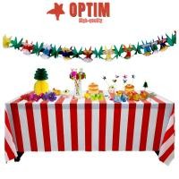 ราคา ออปติม ละครสัตว์ ผ้า ลายทาง เสื่อ, ผ้าปูโต๊ะปาร์ตี้ปิกนิกวันเกิด, แฟชั่นคริสต์มาสสีแดงและสีขาวลายตารางการตั้งค่า (40427579165)