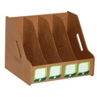 ราคา Relux กล่องเสียบแฟ้มไม้อย่างดี เอกสาร 4 ช่อง รุ่น MDF-692x4 (สีธรรมชาติ) (178075926)