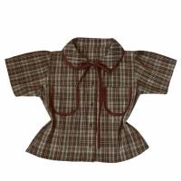 ราคา เสื้อคอบัวสีบราวนี่ ป้าย Kwanjai ผูกโบว์ ด้านหลังมีโบว์ผูก *ไม่เคยใส่ (41224926107)