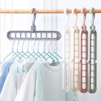 ราคา GANTUNGAN 1 pcs Magic Hanger 9 in 1 Magic มัลติฟังก์ชั่นไม้แขวนเสื้อแบบพับได้ 9 ชั้น (40505773608)