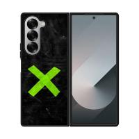 ราคา เคสไฮบริดแบบกําหนดเองสําหรับ Samsung Galaxy Z Fold 7 6 5 4 3 Green Neon X Mark Texture WID0072 (48903988405)