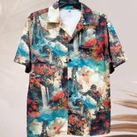 ราคา เสื้อเชิ้ตฮาวาย ลายปราสาทเมืองจีน (พื้นสีเขียว) ผ้าไหมอิตาลี (29588773834)