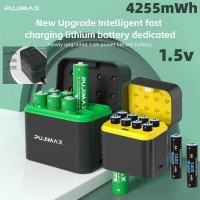 ราคา C 1.5V AA Rechargeable Lithium-Ion 4255Mwh Battery With Smart Battery Charger SET 2/4 Batteries Ind (48453325482)