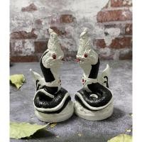 ราคา พญานาคคู่รัก ปูนปั้น 1 คู่ (สีดำขาว) (20116848548)