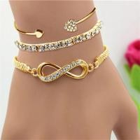 ราคา ชุดจิวเวล리สีทองพร้อมสร้อยข้อมือinfinity และโซ่งู เพชรประกายหรูหรา (40567153075)