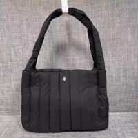 ราคา [wz ใหม่] ส่งออกไปยังเกาหลีใต้ผ้า Quilted Stripes สีดํากระเป๋าสะพายขนาดเล็กสุภาพสตรี Casual Simple กระเป๋าถือ Tote กระเป๋าใบเล็ก (54803982123)