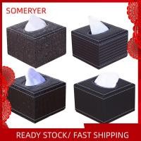 ราคา (somerryer) หนังเทียมสแควร์ผู้ถือกระดาษกล่องเก็บกระดาษทิชชูรถตกแต่งบ้าน (44316847749)