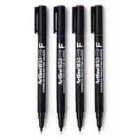 ราคา ปากกาเขียนแผ่นใสแบบลบไม่ได้ ARTLINE no.853F หัว 0.5 มม. no. 854M หัว 1.0 มม. (12346748979)