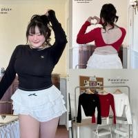 ราคา (WP) Sexy crop เสื้อแขนยาว ดีเทลตาข่ายหลัง สวย แซ่บ เซ็กซี่มาก เสื้อผ้าสาวอวบอ้วน ไซส์ใหญ่ (47303975703)