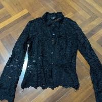 ราคา ส่งต่อ เสื้อคลุมลูกไม้สีดำแขนยาว เสื้อเชิ้ตลูกไม้แขนยาว (22418949763)