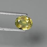 ราคา 0.40 ct พลอยแท้ บุษราคัม เผาเก่า ทรงไข่ สีเหลือง บางกะจะ (Heated Yellow Sapphire Oval Shape) (46104294802)